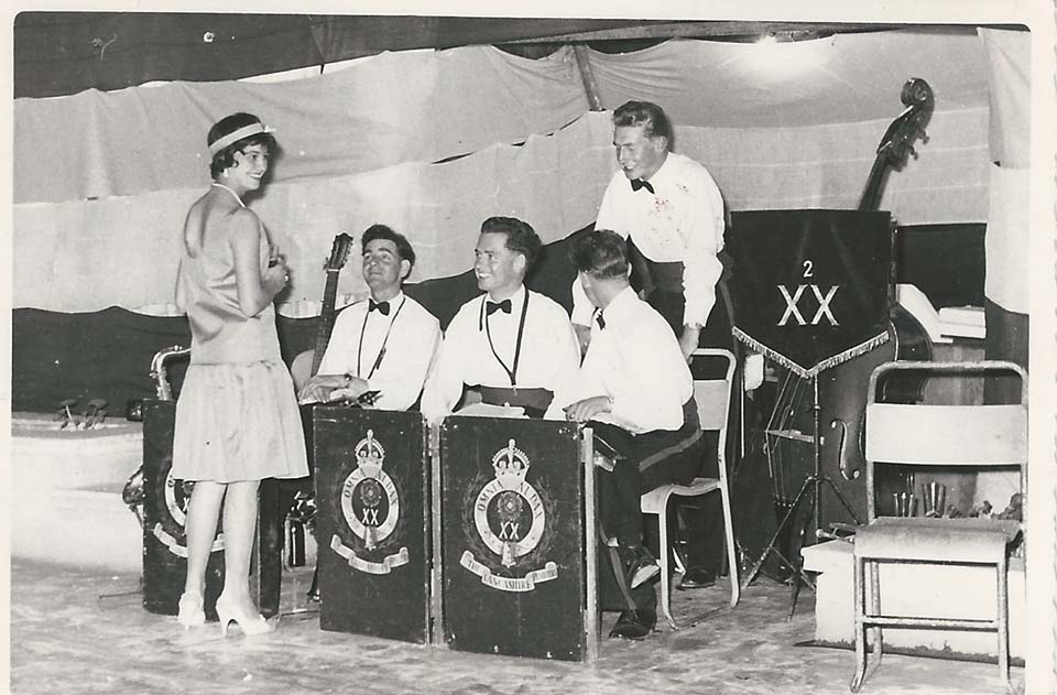 St Valentine's Dance Cyprus 1958 - Gerry Jones, Terry Mc Nally, Robin De Smet, Derek Broadbent