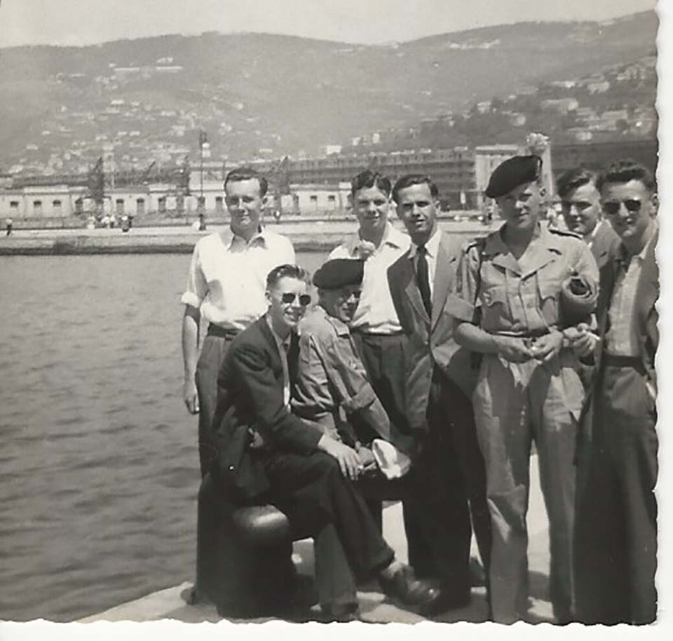 Allan Cordall, Ray Bennett, Alan Roberts, (Peter Townson, in Uniform) Bert Markie, Tony Broadway, seated at front Owen Ashworth, Keith Greesley
