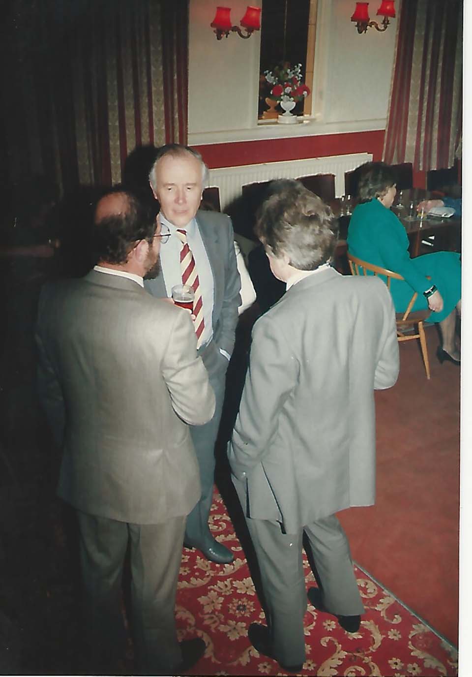 facing Allan Cordall, back Malcolm Bell, back Peter Townson