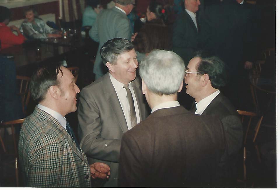 Gordon Hall, Ken Jackson, Terry McNally, back Peter Swensson