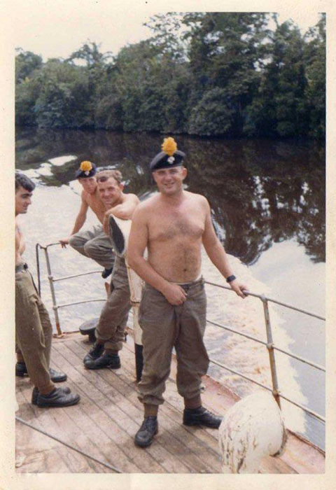 Black (Tommo) Thompson( on left of boat pic) Frank ( Shank or Bronco)Laine, Brian Porter and Frank Dunphy.