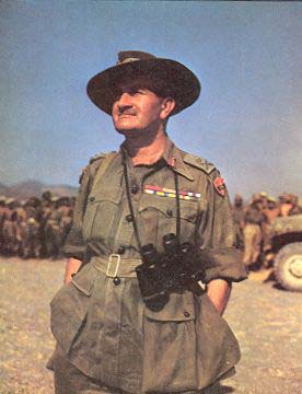 Lt. General William Slim, Cdr XIVth Army at Fort Dufferin, Mandarlay, March 1945