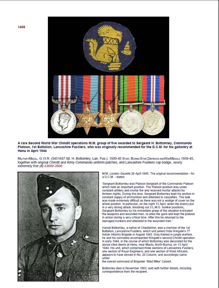 Harold Bottomley Medals