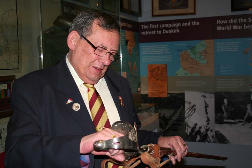 Looking at my granddads sword in the Museum
