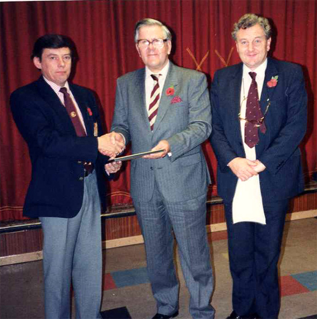 Dennis Laverick presented with the Regimental Medal