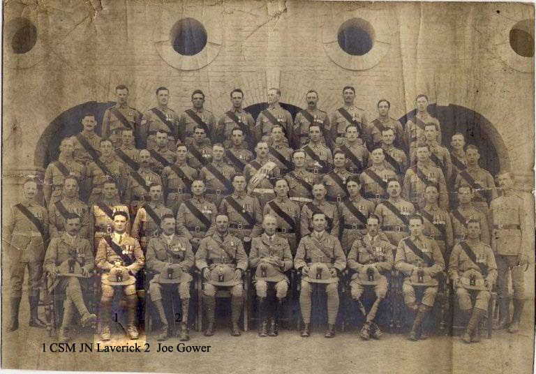CQMS J.N. Laverick Highlighted Nowshera India 1921