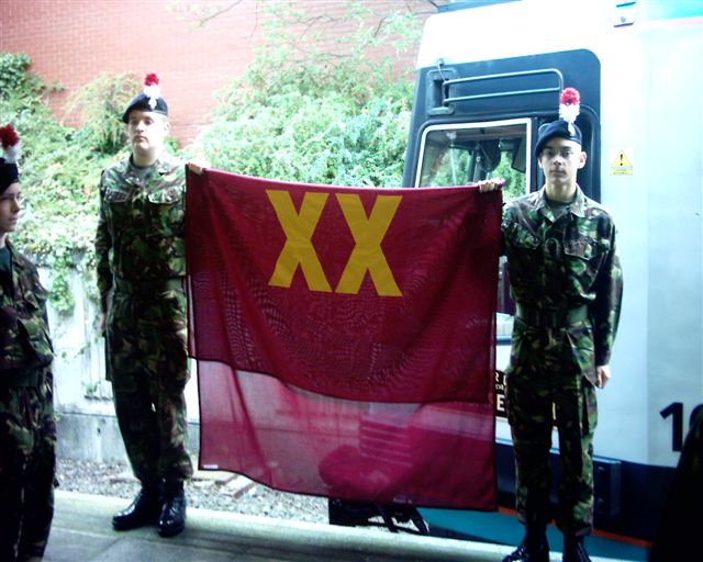 Bury ACF Holding the flag for the naming