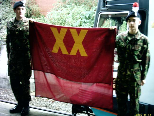 Bury ACF Holding the flag for the naming