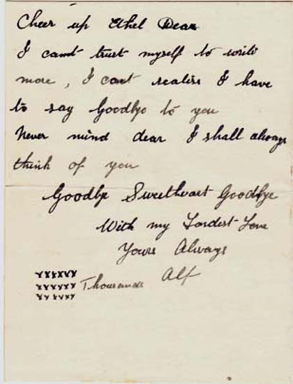 Letter home 6th August 1914