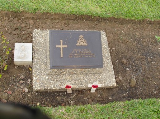 Cliff Spearing's grave