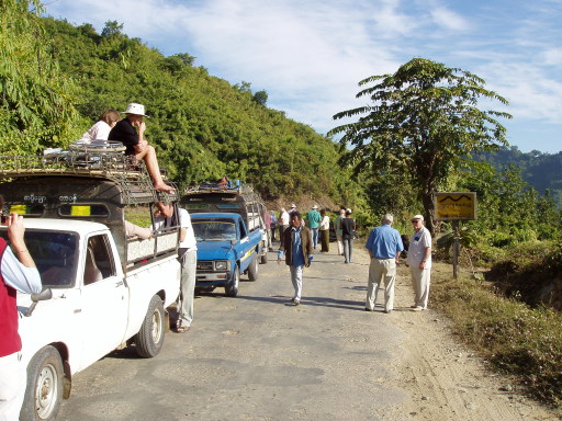 Bill and John Davies enroute to the Tunnels at Maungdaw