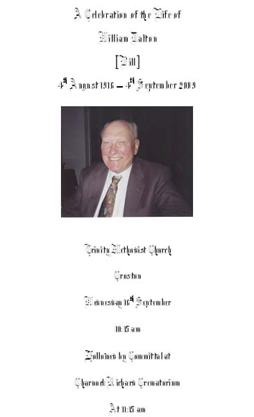 Bill Daltons Funeral