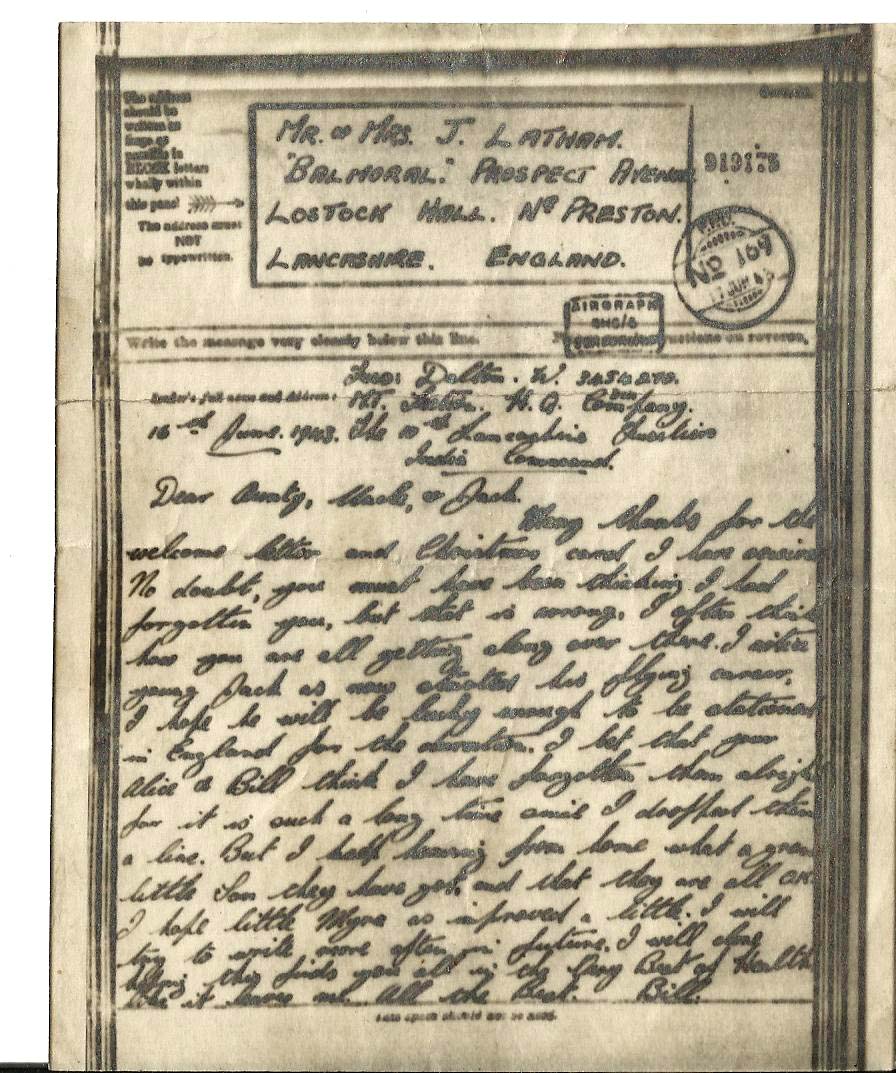 Bill Dalton's letter