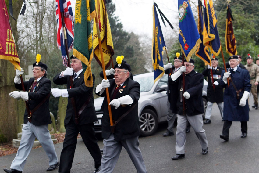 Funeral photos courtesy of the Manchester Evening News