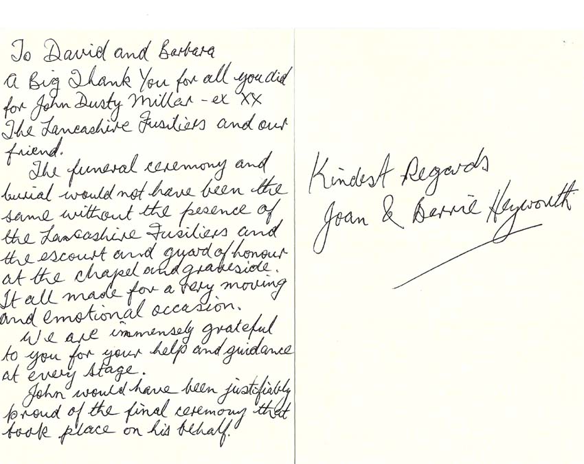 This letter was sent to David Platt, Welfare Officer