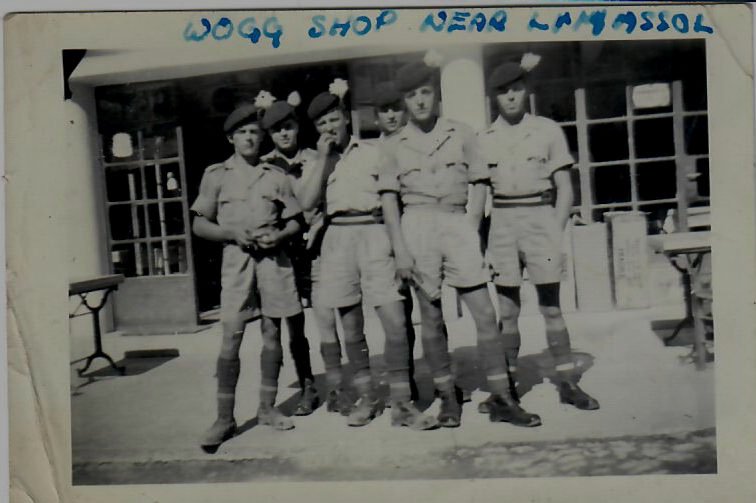 Limassol, no date marked on photograph. My Dad is second from the left