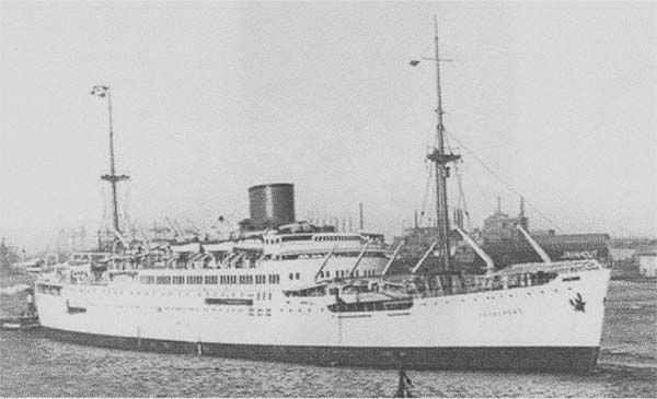 Looking very smart, probably after modernisation, at Hong Kong, in 1962, passenger compliment reduced to 378.