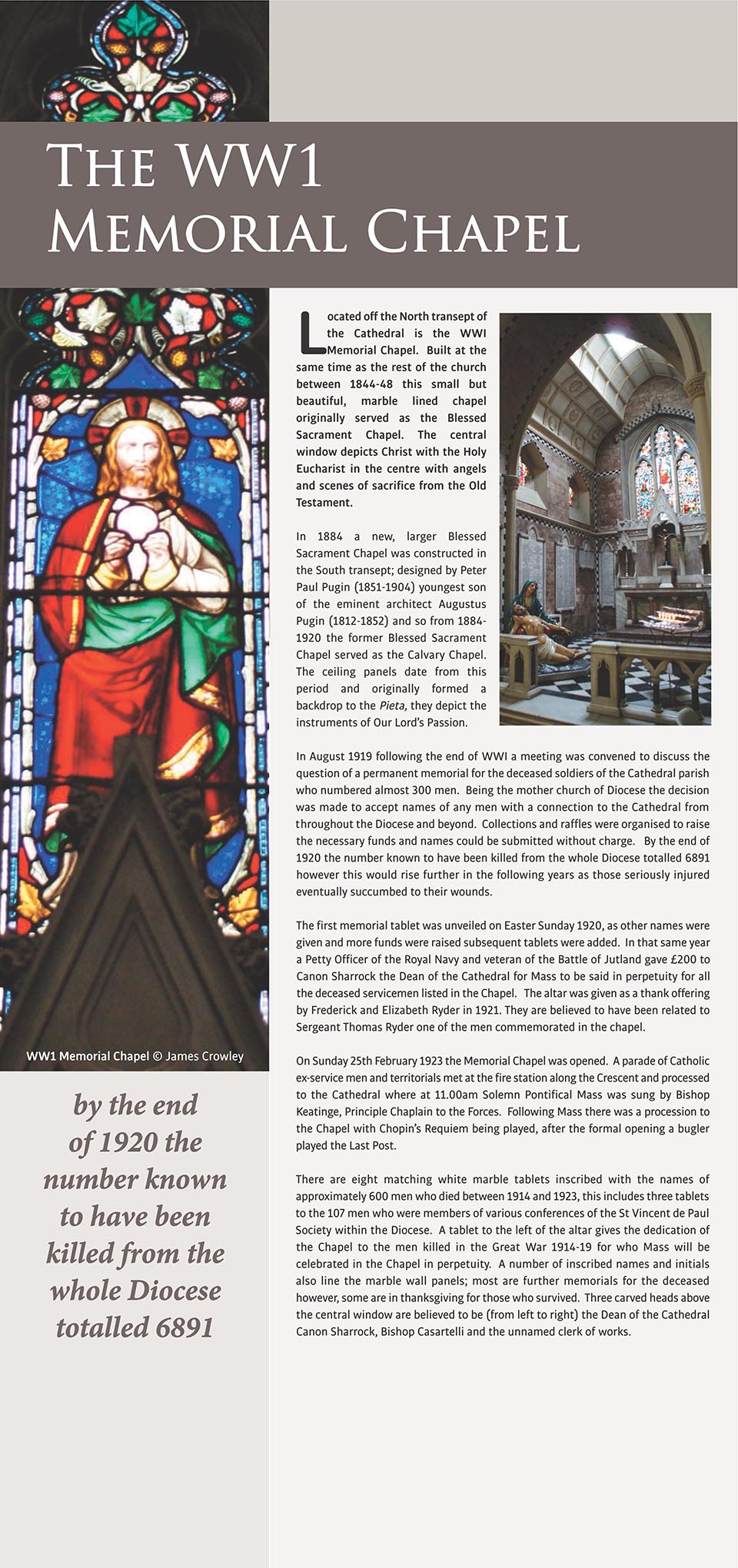 page 6 of the ww1 salford cathederal exhibition