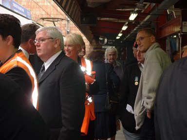 At the Station.